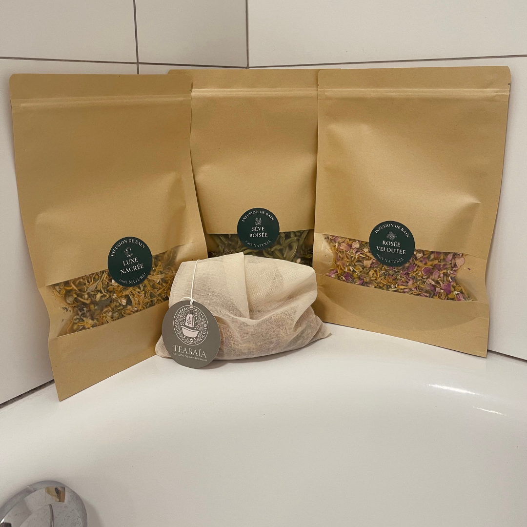 Coffret de bain femme bien etre infusions de bain tisane the de bain naturel sel de bain